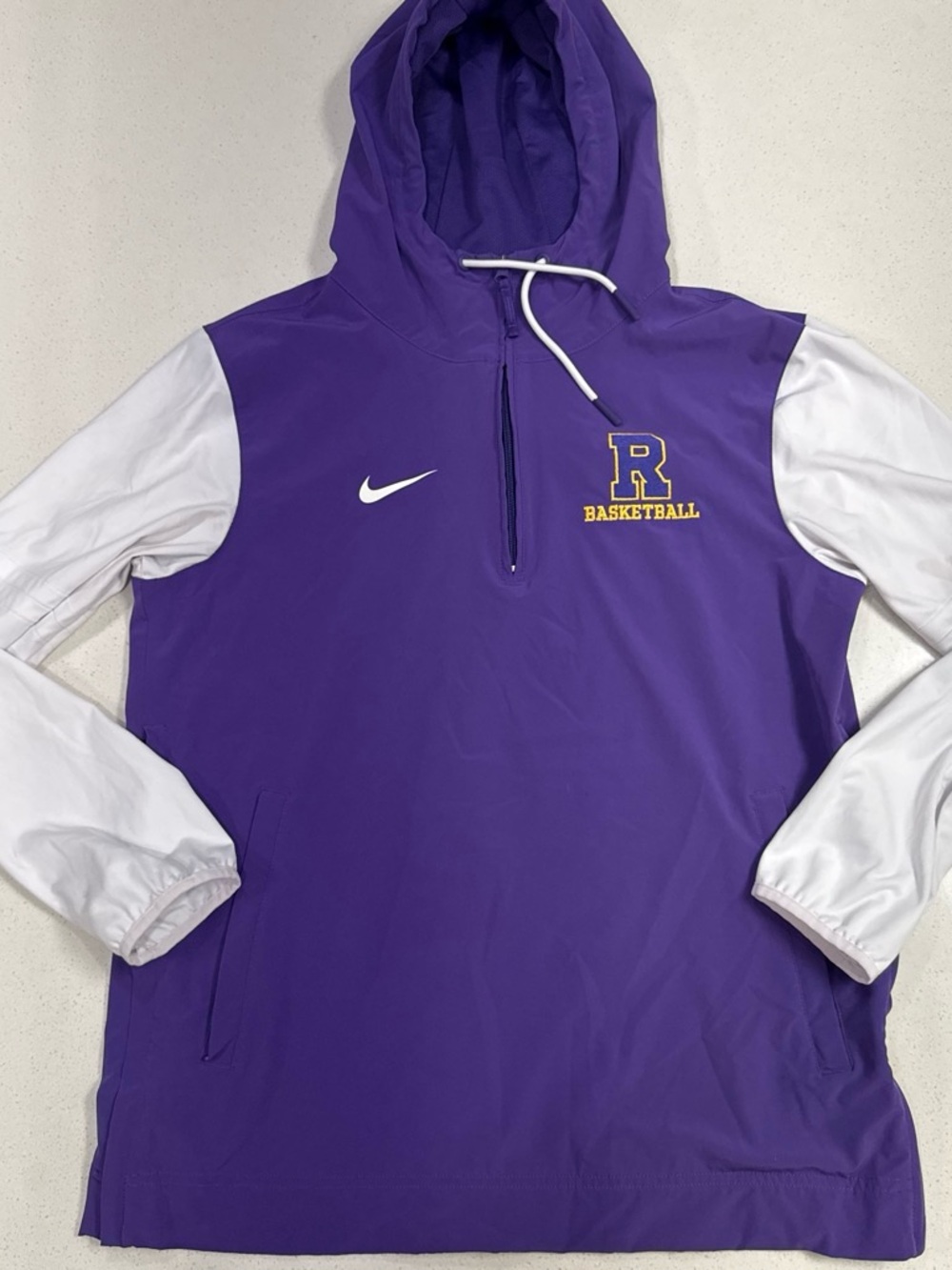 Nike Purple and White Basketball Pullover Hoodie